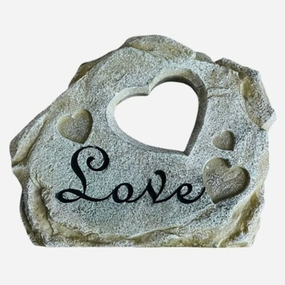 Love Stone Hearts Decorative Figurine Plaque 6.5